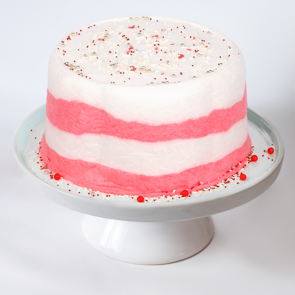 Candy Cane Cloud Cake