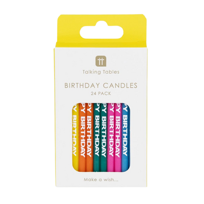 Rainbow Birthday Candles (24 Pack)